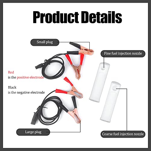HAOBO Fuel Injector Cleaner Kit, Universal Fuel Injector Flush Cleaner Adapter DIY Cleaning Tool Kit with Test Lead, Car Accessories for 12-24V Auto Car Diesel Gas Fuel Injector