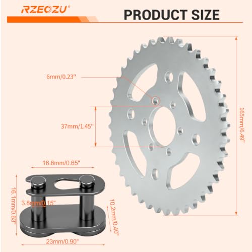40 Tooth Rear Sprocket for #40 41 420 Chain Coleman CT100U GMB100 - color: Silver-40 Tooth
