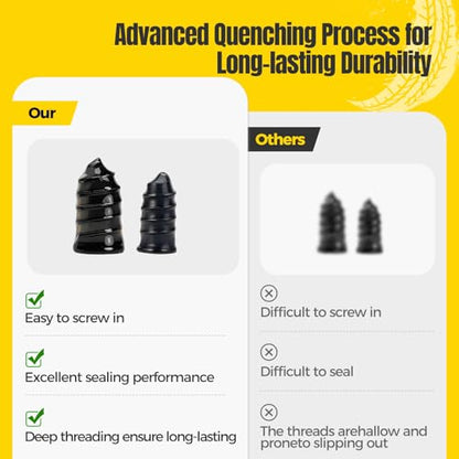 Tire Screw Plug Repair kit, No Tire Removal Needed, Tire Sidewall Repair