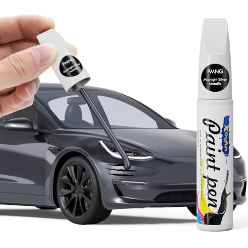 PMNG Midnight Silver Metallic Touch Up Paint Compatible with Tesla - color: Midnight Silver Metallic - PMNG