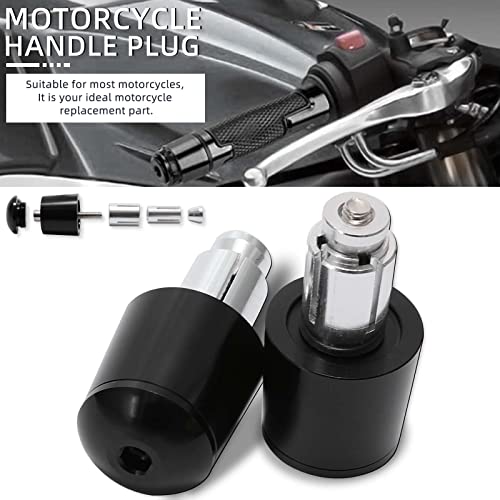 JMTBNO Universal 7/8" 22MM Motorcycle Hand Grips Motorcycle Handlebar Black - color: Black, size: Motorcycle Bar End