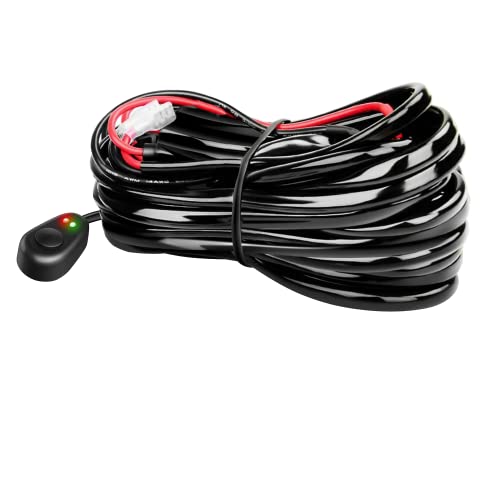 Willpower Wiring Harness Kit 1 Lead 10FT 3 Meter Led Work Light Bar 12V 24V Wiring ON/Off Switch 40A Relay Harness Kit for Off Road ATV Jeep Included