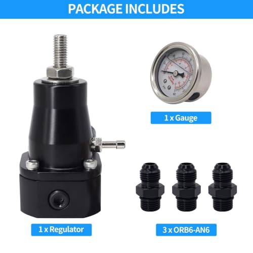 Adjustable EFI Fuel Pressure Regulator Kit 14-36PSI - style: 30-70 PSI