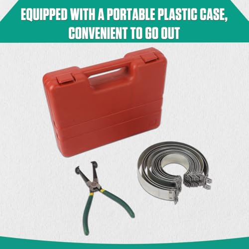 MRCARTOOL Piston Ring Compressor Tool 14Pcs with Plier,13 Rings 2.4"-5.7" - size: 14PCS