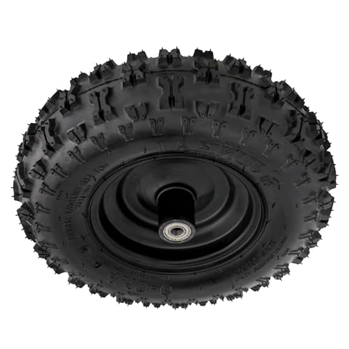 2pcs 4.10-6 Go Kart ATV Tubeless Tire with Rim and 6001ZZ Bearings 12mm/0.5'' | Front Tires Rims for Scooter Quad Bikes 4 Wheelers