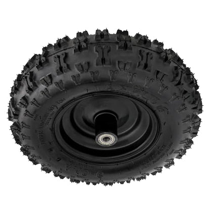 2pcs 4.10-6 Go Kart ATV Tubeless Tire with Rim and 6001ZZ Bearings 12mm/0.5'' | Front Tires Rims for Scooter Quad Bikes 4 Wheelers