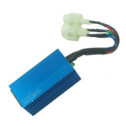 Glixal GY6 50cc 150cc High Performance Racing Blue CDI Box, No Rev Limit