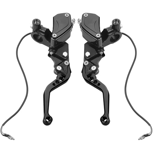 7/8" 22mm Motorcycle Brake Lever Clutch Master Cylinder Lever Set - color: Black