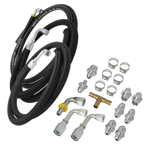 Motoparty Steering Hose Hookup Kit for Hydroboost Power Brake Booster