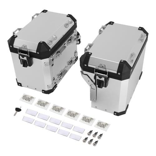 TCMT 48L Saddlebags Panniers Side Case Luggage Bag Fit For BMW R1200GS Adventure 2013-2018 R1250GS 2019-2024 F850GS 2017-2022 F900GS 2023-2025 - color: Chrome, size: Saddlebag