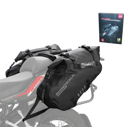 Rhinowalk Waterproof Motorcycle Saddle Bags 18L, Side Panniers (1 Pair) - size: 28L