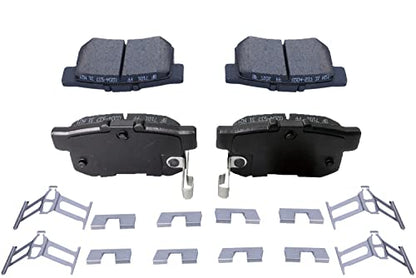 D537 Premium Ceramic Rear Brake Pad Replacement for 2002-15 Civic,2011-15 Honda CR-Z,1991-2007 Accord,2004-08 TSX,2013-18 ILX,2010-13 Suzuki Kizashi Hardware Fit Included - style: D537