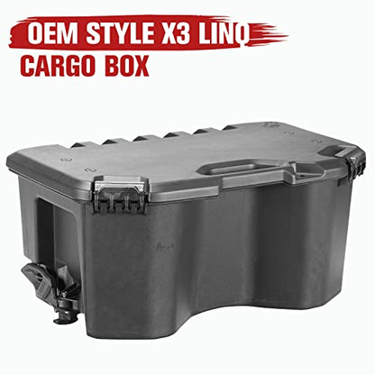 A & UTV PRO Modular Cargo Box for Can Am Maverick, 20 L/5.2 Gallon Rear Storage Cargo Box with Lid Assembly for LIN-Q Can Am Maverick X3 MAX, Defender, Commander Accessories, Replace OEM#715007112 - size: 20 Liter / 5.2 Gallon