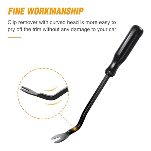 GOOACC Car Panel/Upholstery Fastener Remover Ergonomic Stainless Steel - color: Black, size: 1Pc Remover