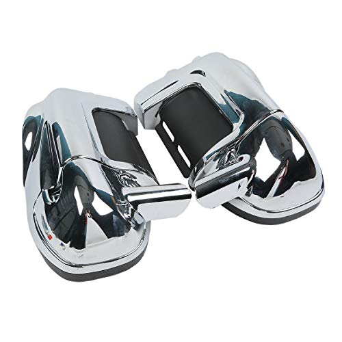 TCT-MOTORPARTS ABS Lower Vented Leg Fairings Glove Box Fits for Harley Touring Road King, Street Glide, Electra Glide, Ultra-Classic 1983-2013 - color: Chrome