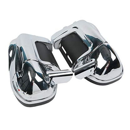 TCT-MOTORPARTS ABS Lower Vented Leg Fairings Glove Box Fits for Harley Touring Road King, Street Glide, Electra Glide, Ultra-Classic 1983-2013 - color: Chrome