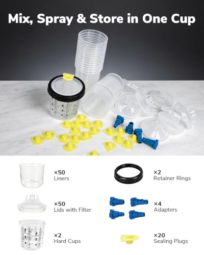 ROBLOCK 600ML Disposable Paint Cup System for HVLP Spray Gun - size: 600ML
