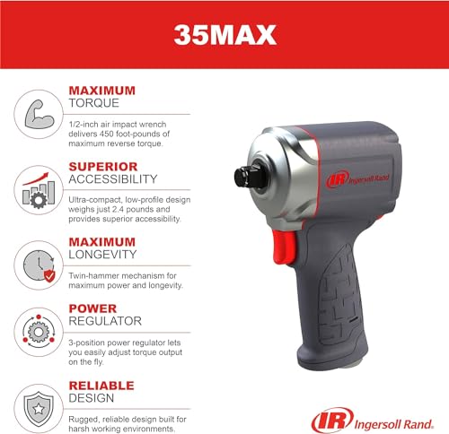Ingersoll Rand 35MAX Ultra-Compact Impactool, 1/2 Inch - style: 35MAX - 1/2" Ultra-Compact Impact - Tool Only