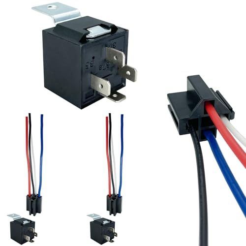 4-pin 40/30AMP 12V DC Relay Kit, SPST Automotive Relays, Pack of 2 - size: 2 pack