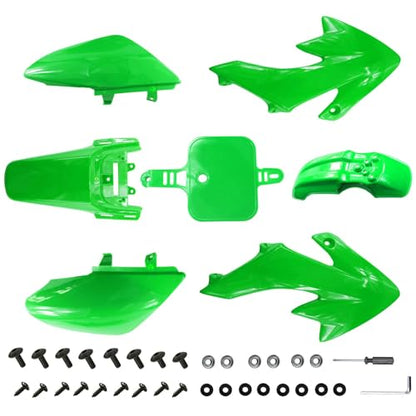 PRO BAT 7 PCs CRF50 Plastic Fender Kit XR50 Fairing Fender Kit Motorcycle - color: Green