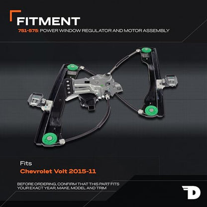 Dorman 751-575 Front Driver Side Power Window Regulator and Motor Assembly Compatible with Select Chevrolet Models