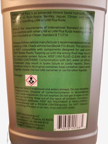 GRM LHM+ Hydraulic Mineral Fluid - 1 Liter