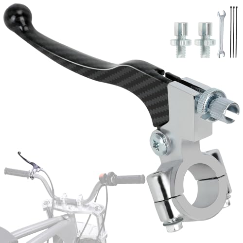 FVRITO Mini Bike Left Clutch Brake Handle Lever Compatible with Predator 196cc 212cc Coleman CT200U CT200U-EX BT200X CT100U CC100X Minibike CRF50 SSR125 XR80 XR70R 50cc 110cc 125cc Pit Dirt Bike Parts - color: Imitation Carbon Fiber Black