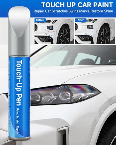 AZ Star White Metallic Tricoat Touch Up Paint Compatible with Ford Exact Match Touch Up Paint Car Scratch Repair - color: Star White Metallic Tricoat(AZ)