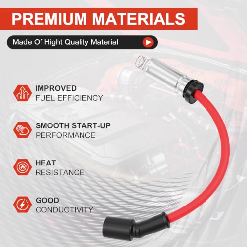 10.2mm High Performance Spark Plug Wires Set - size: High Performance Wires