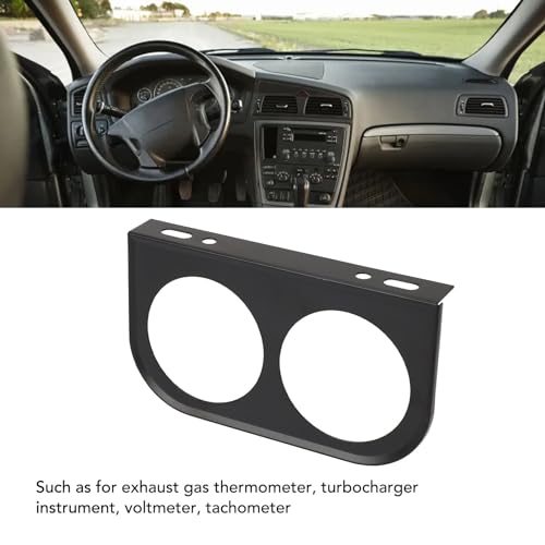 Acouto 2 Hole Gauge Pod 2‑1/16inch 52mm Gauge Panel Gauge Universal Metal Car Meter Mount Instrument Panel Holder Bracket
