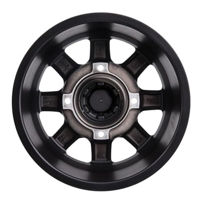 (2 Pack) 4/137 Tusk Cascade Wheel 12x7 5.0 + 2.0 Matte Black For Kawasaki MULE 610 4x4 2005-2009,2011-2016