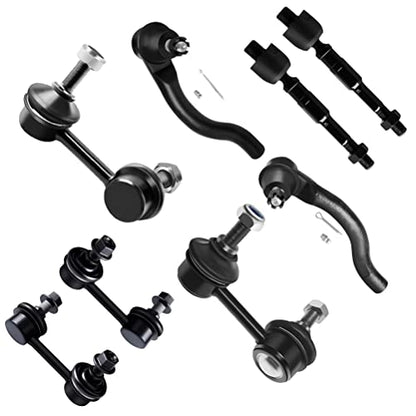 SCITOO 8pcs Front Inner Outer Tie Rod End Sway Bar Link Suspension Kit fit 2006-2011 for Honda Civic