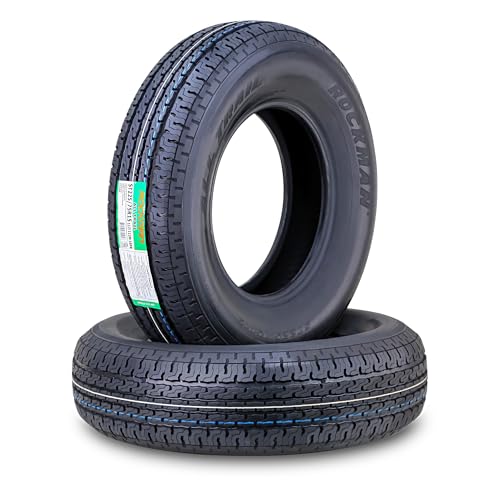 ROCKMAN Trailer Tire ST225/75R15 10-Ply LR E 117M Steel Belted Radial, Set2 - size: ST225/75R15