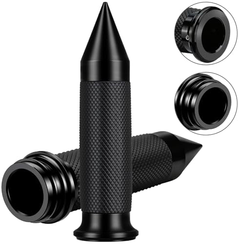 Motorcycle Hand Grips 1 Inch Handlebar Grips Electronic Throttle Compatible with Harley Davidson Touring Softail Road Street Glide Road King 2008-2024 - color: black