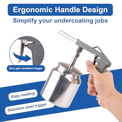 Undercoating Spray Gun Kit with 25oz Suction Feed Cup