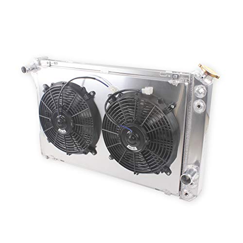 3Rows Radiator+Shroud+Fan For 82-92 Chevy Camaro/Firebird/Trans Am V8 - size: 80