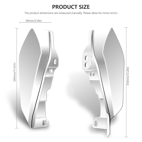 Motorcycle Mid Frame Air Deflectors Heat Shields Kits Fit for Harley Touring Street Glide Road Glide Electra Glide Road King Ultra Limited Tri Glide CVO 2009-2024 Chrome - color: Chrome