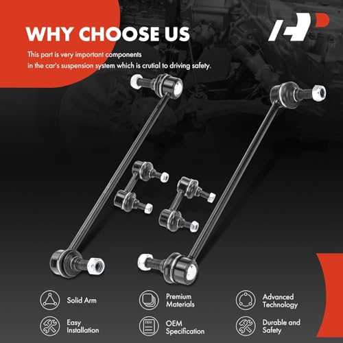 A-Premium Front & Rear Sway Bar Link Stabilizer Bar End Link Kit