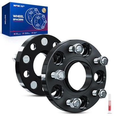KAX 5x4.5" Hub-Centric Wheel Spacers 0.75 inch for Honda CR-V - color: Black, size: 5x4.5" -64.1mm- M12x1.5- 0.75" thick