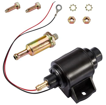 CarBole Universal Electric Fuel Pump 12V Low Pressure 2-3.5 PSI, Inline Gasoline Diesel Pump Compatible for Carburetors Cars Trucks Boats Engine - color: 28GPH 2-3.5PSI for Gasoline