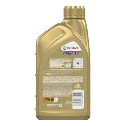 Castrol Power1 4T 5W-40 Full Synthetic Motorcycle Oil, 1 Quart, Pack of 6 - size: 1 Quart