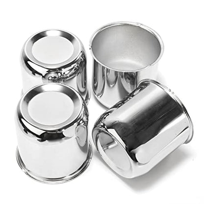 4Pcs 2.91" OD 2.91" H Push Through Trailer Wheel Center Cap for Rim - color: Chrome, size: 2.91" Hub 2.95" H