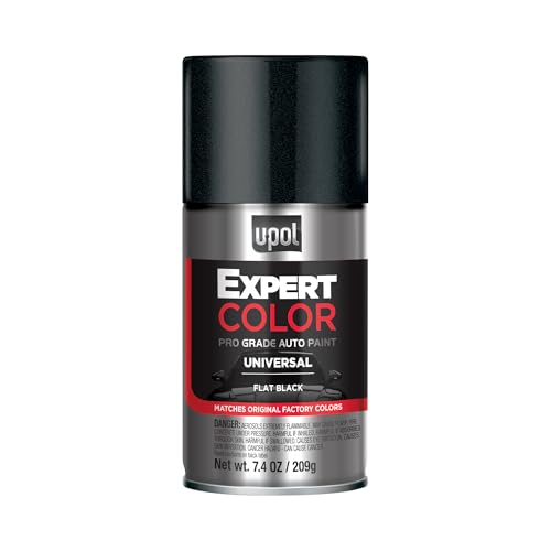 U-POL Expert Color Universal, Automotive Spray Paint, Flat Black - color: Flat Black