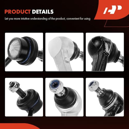 A-Premium 8Pcs Front Suspension Kit, Upper & Lower Rearward Control Arm - style: 8Pcs Kit