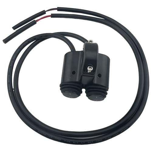 FainWan 12v 5A Motorcycle ATV Bike 7/8 inch 22mm Handlebar Dual Control Multifunctional Headlight Waterproof Switch Dangerous Brake Fog Light 2 in 1 Switch (Black)