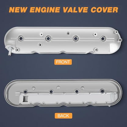 Nilight Engine Valve Cover with Gasket Replece# SK264969 12639758 - size: for Cadillac Escalade 2009-2014, GMC Savana 09-20