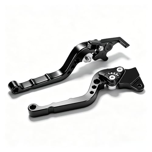 OUKENS 2PCS Clutch Lever, Adjustable Dirt Bike Clutch Lever, Motorcycle Handlebar Brake Clutch Lever, Aluminum Alloy Handlebar Control Levers Set for Braking System(Black)
