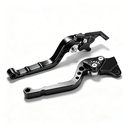 OUKENS 2PCS Clutch Lever, Adjustable Dirt Bike Clutch Lever, Motorcycle Handlebar Brake Clutch Lever, Aluminum Alloy Handlebar Control Levers Set for Braking System(Black)