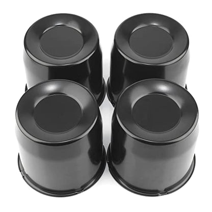 RTRHINOTUNING 4pcs 5.15in 130mm Wheel Center Caps Black Trailer Hub Caps for Trailer SUV Rims 5in Tall - color: Black, size: 5.15" Center Hole, 5" Height