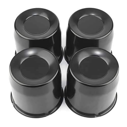 RTRHINOTUNING 4pcs 5.15in 130mm Wheel Center Caps Black Trailer Hub Caps for Trailer SUV Rims 5in Tall - color: Black, size: 5.15" Center Hole, 5" Height